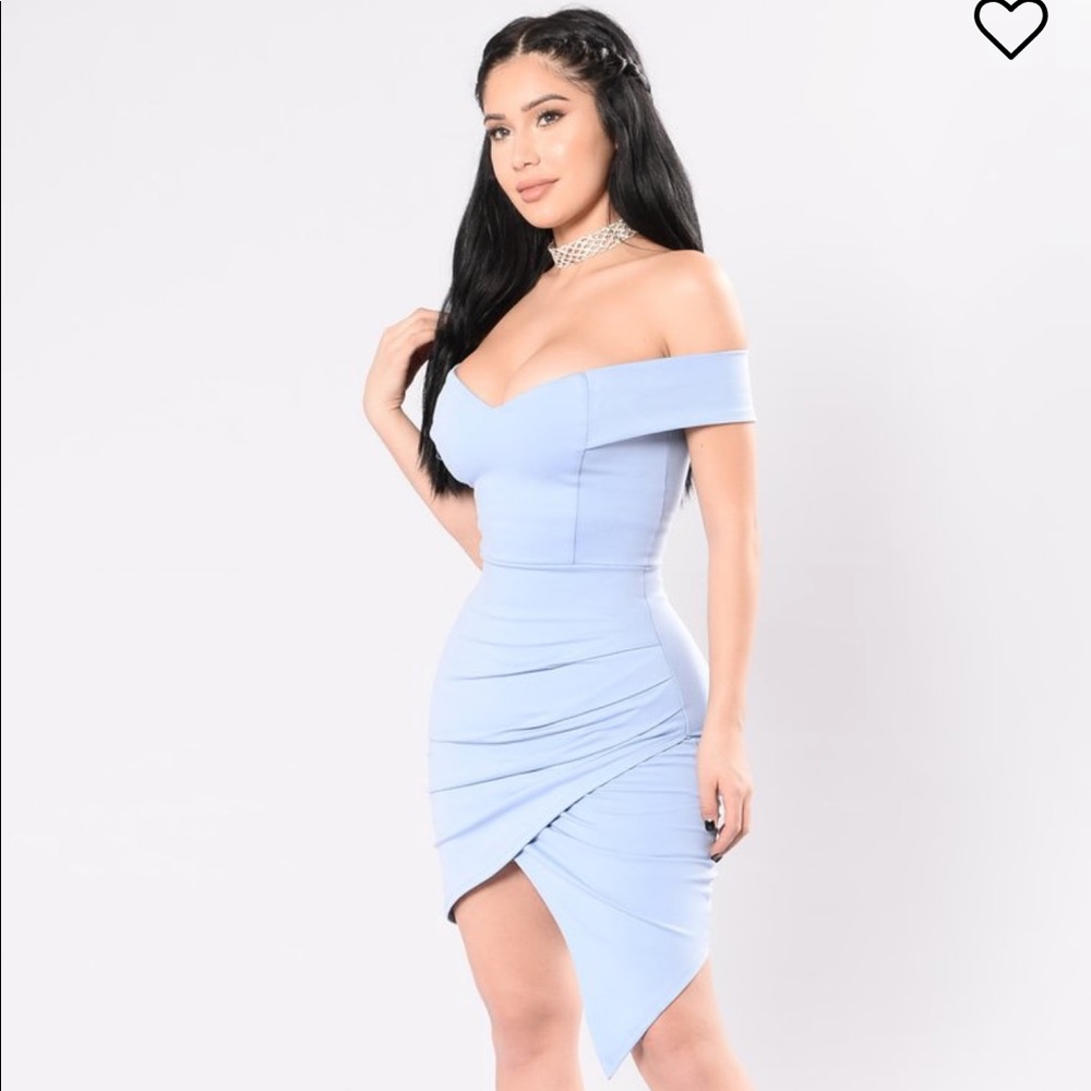 Fashion Nova Secret Moments Dress - Blue
